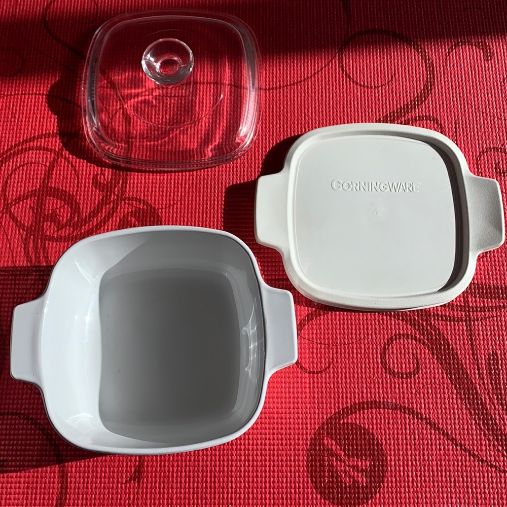 EUC 10 Piece Set of 1, 1.5, 3 Qt & 5 Litre Corning Ware Set w/Glass Lids+Bonuses